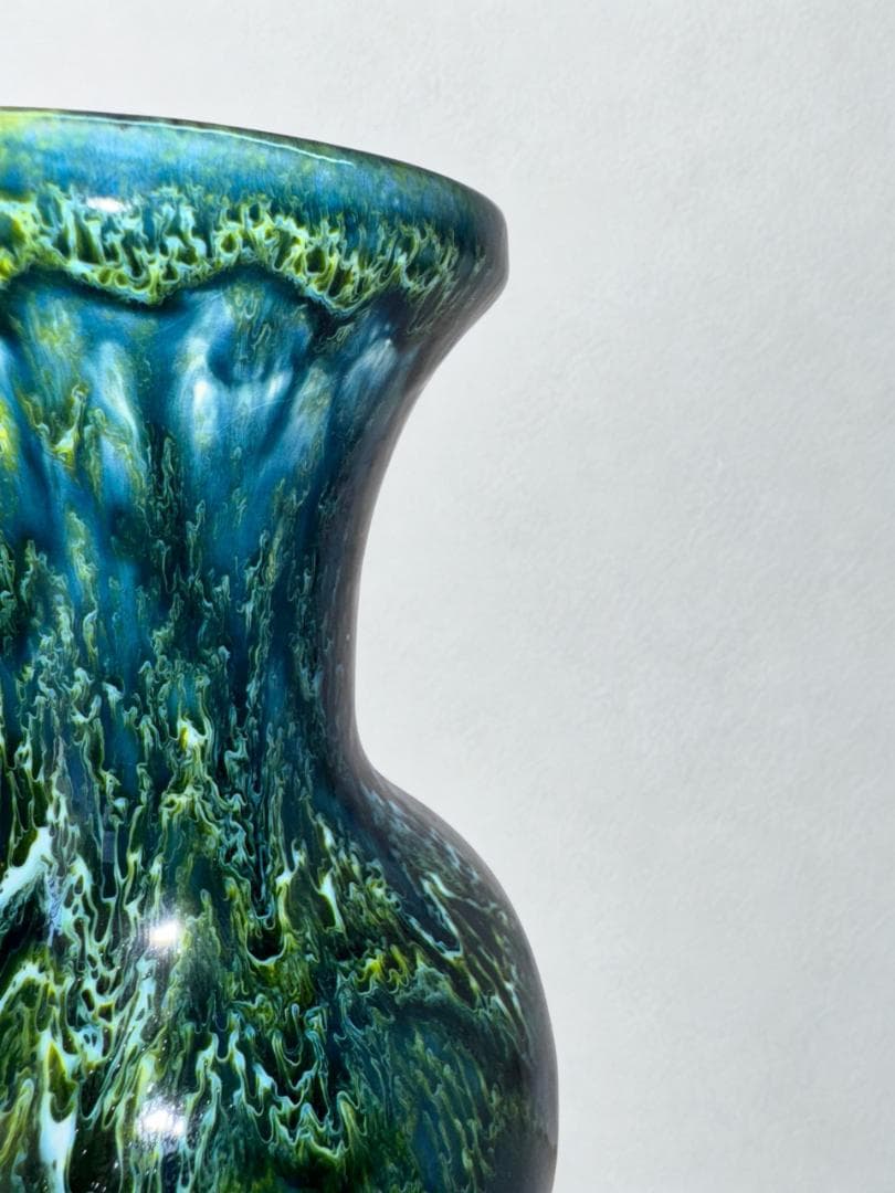 ハンドメイド 陶器 花瓶 25cm フェルガナ 一点物