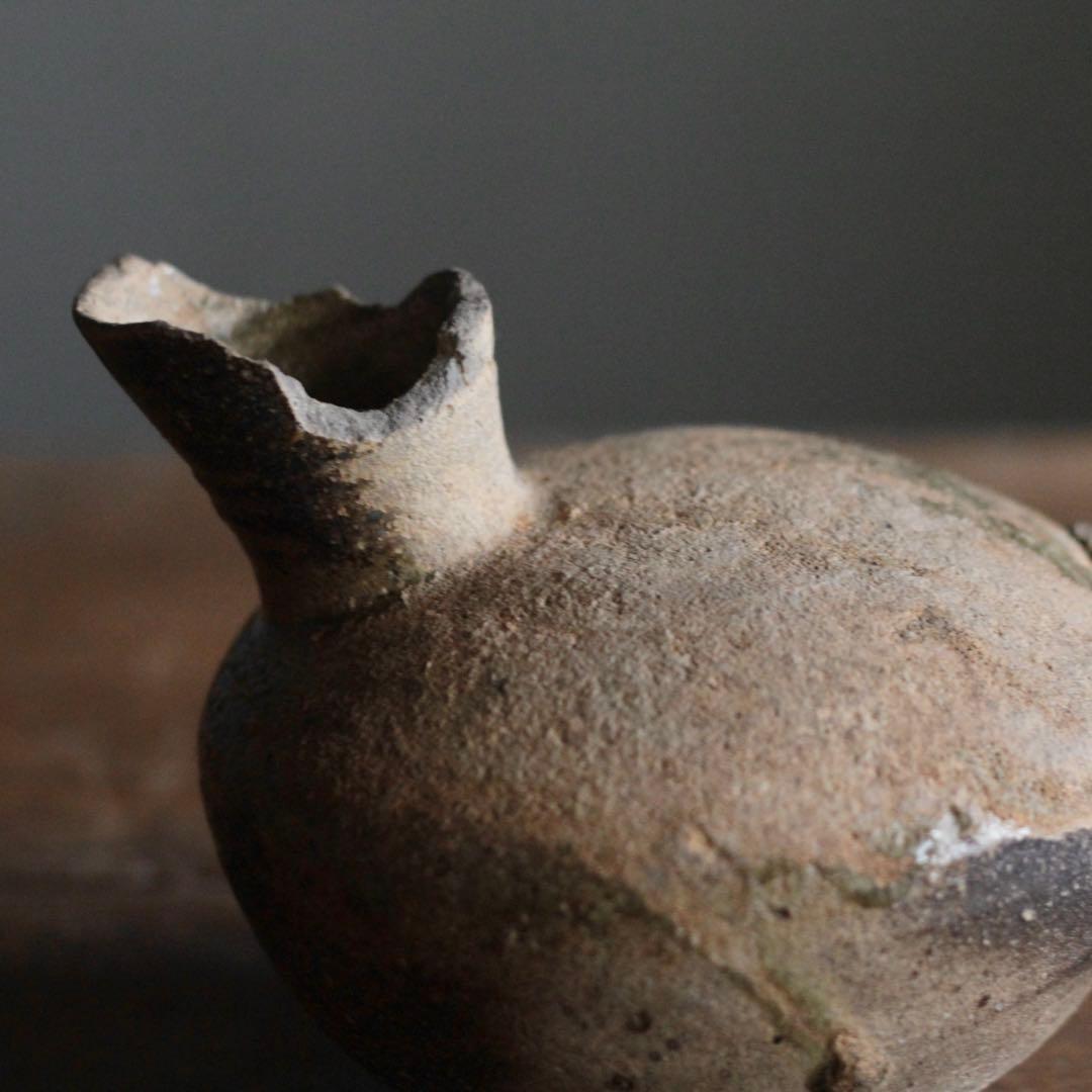 須恵器 平瓶 古美術 古道具 アンティーク 酒器 花器