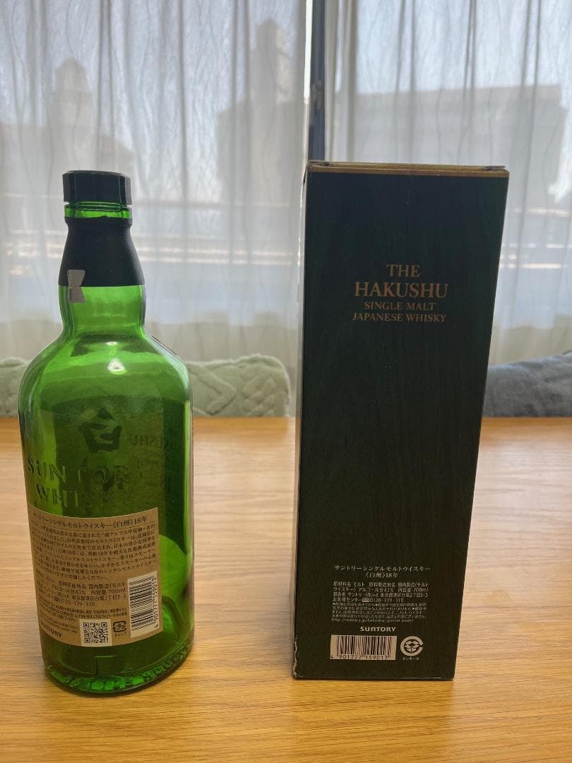 【空瓶、空箱】サントリー《白州》18年シングルモルトウイスキー