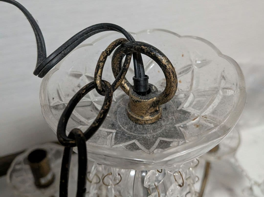 高級　クリスタル装飾　9灯式　シャンデリア　ビルド