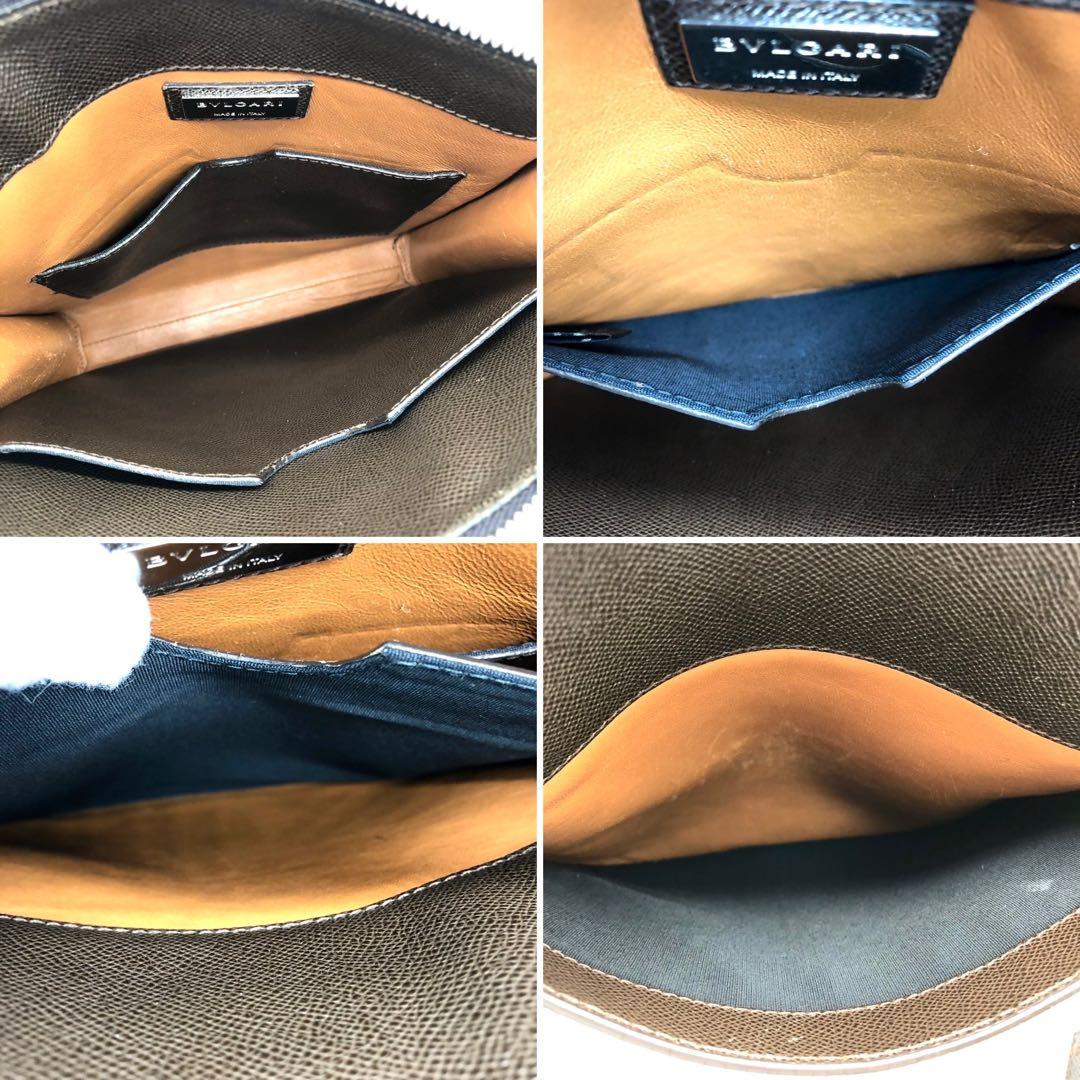 ✨美品✨ブルガリマン ショルダーバッグ パラジウムロゴ金具 レザー ブラウン