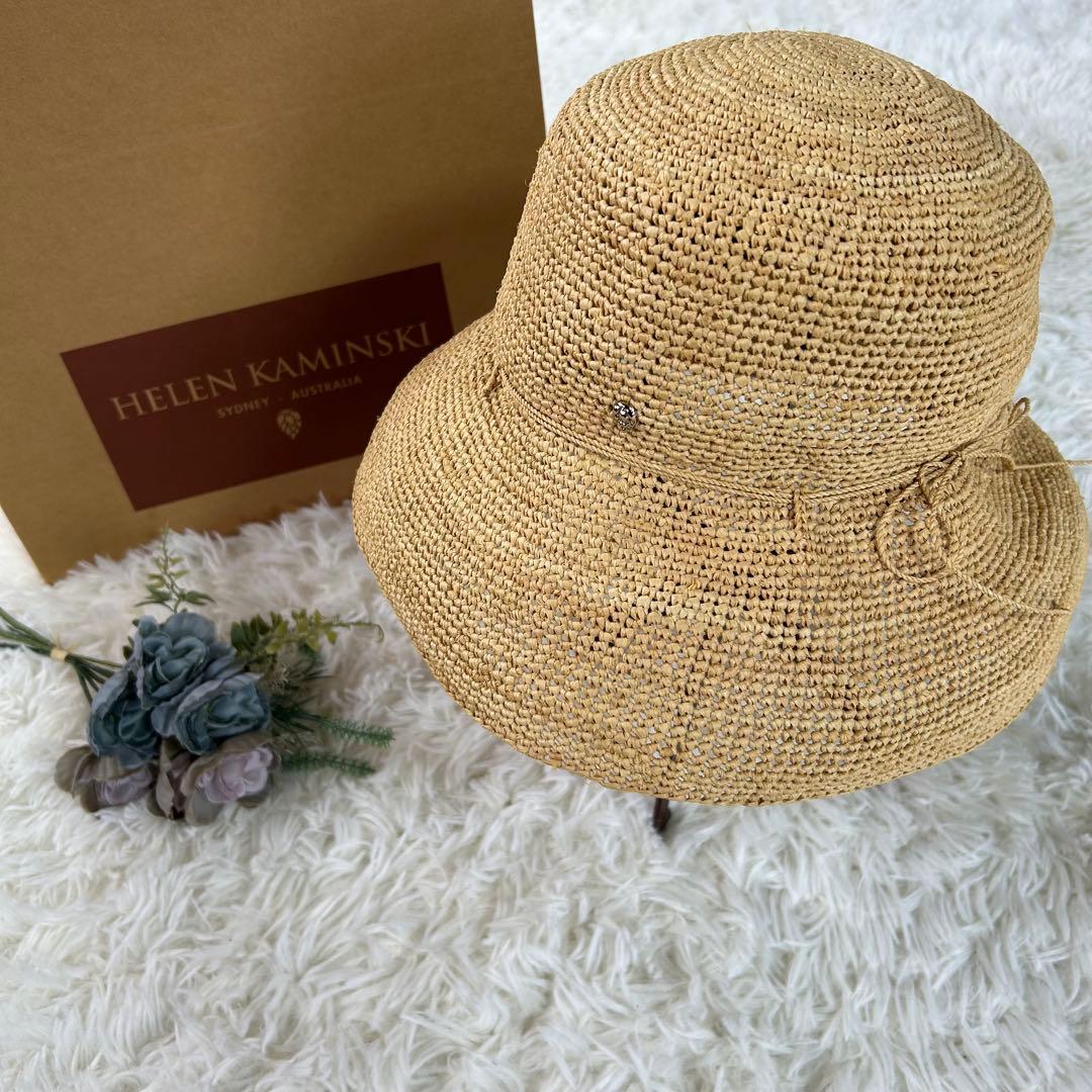 美品★素敵です♪ヘレンカミンスキー 麦わら帽子 ハット 箱・袋付き