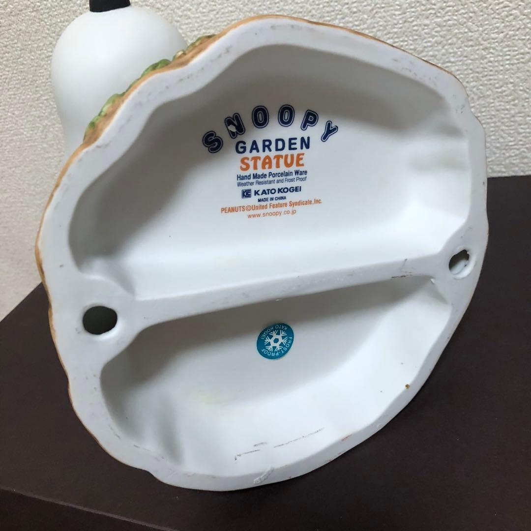 スヌーピー&ウッドストック　スタチュー(中) 置物　陶器製　KATO KOGEI