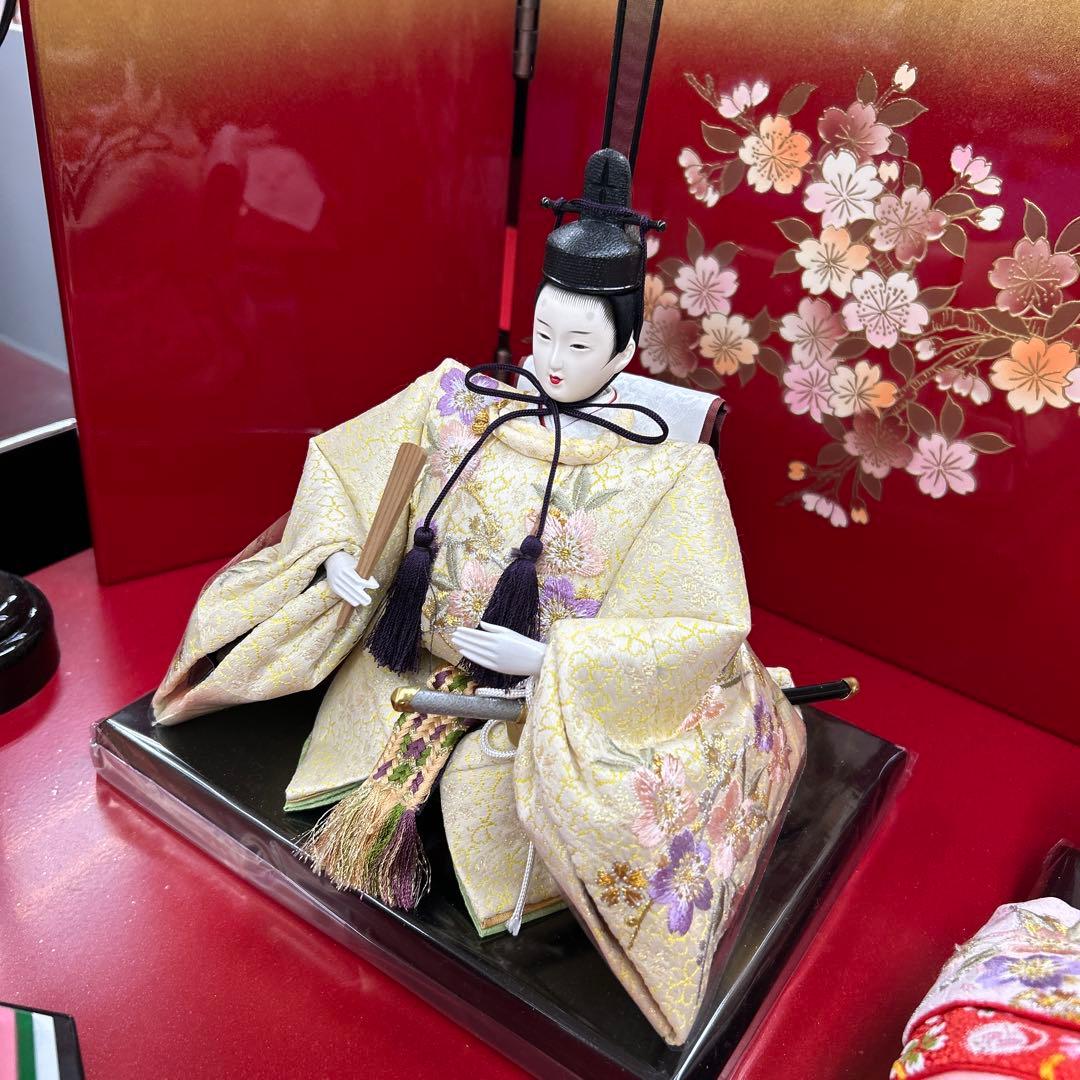 ＊ひな祭り＊雛人形＊木製収納五人三段飾り＊