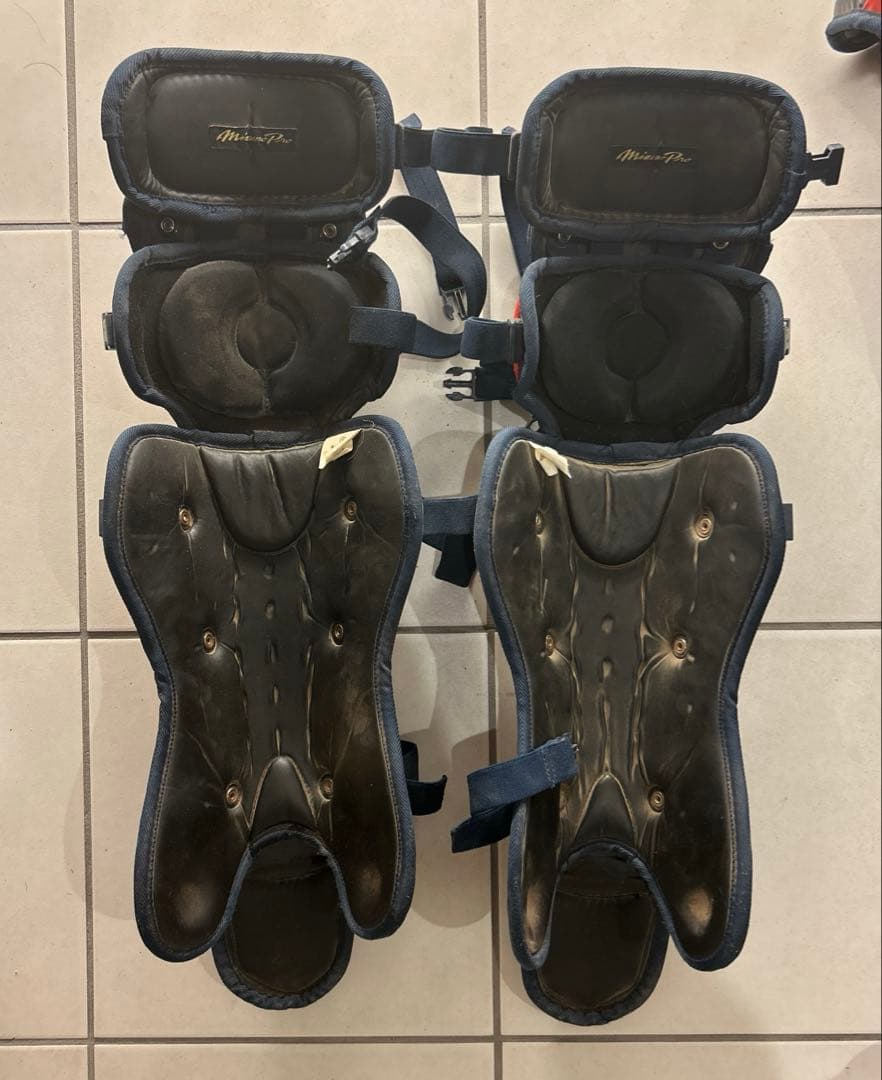 ミズノプロ　キャッチャー防具　革/ゴムソフト/硬式用