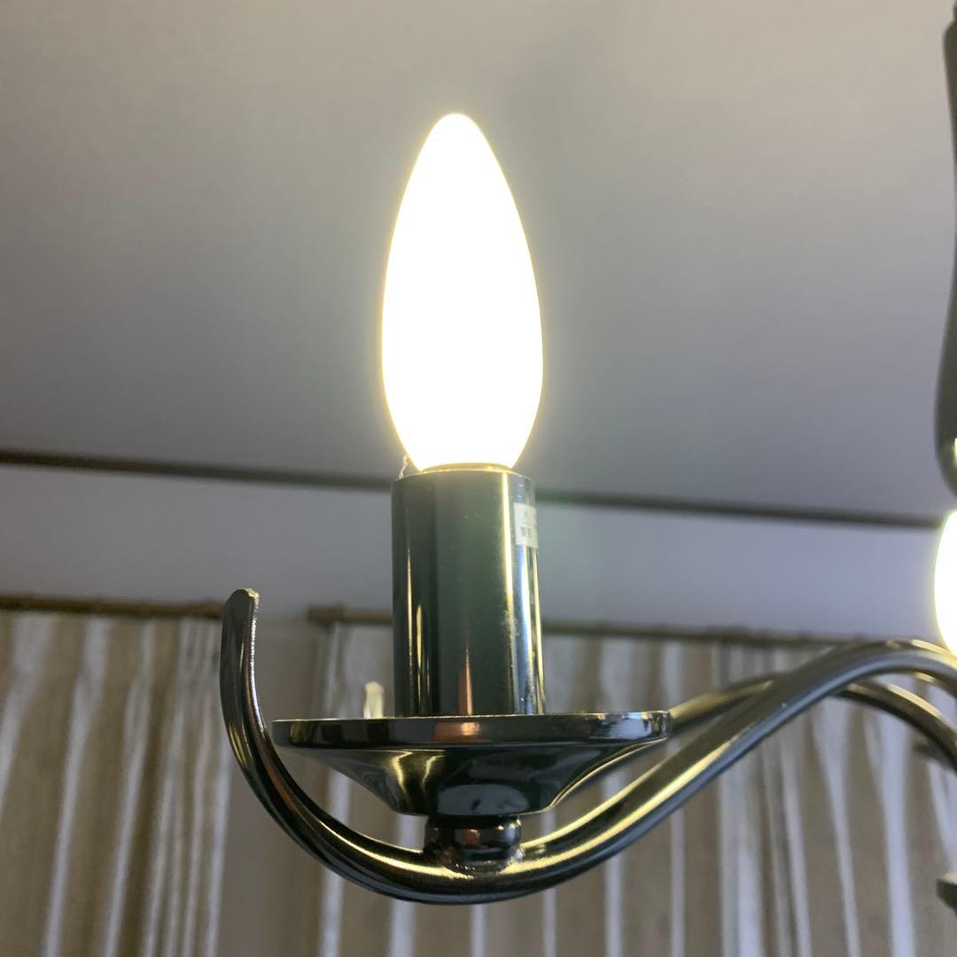 クロム仕上げシャンデリア 5灯 LED対応