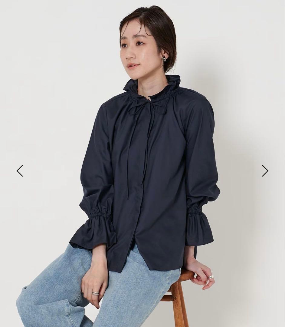 【新品未使用】UNITED ARROWS フリルカラー　フレアスリーブ　ブラウス