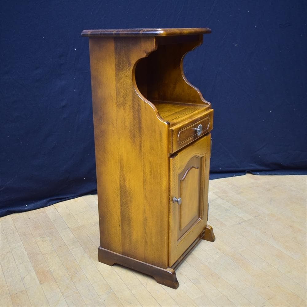 カリモク　コロニアル　電話台　FAX台　飾り棚　花台　棚　ラック　キャビネット