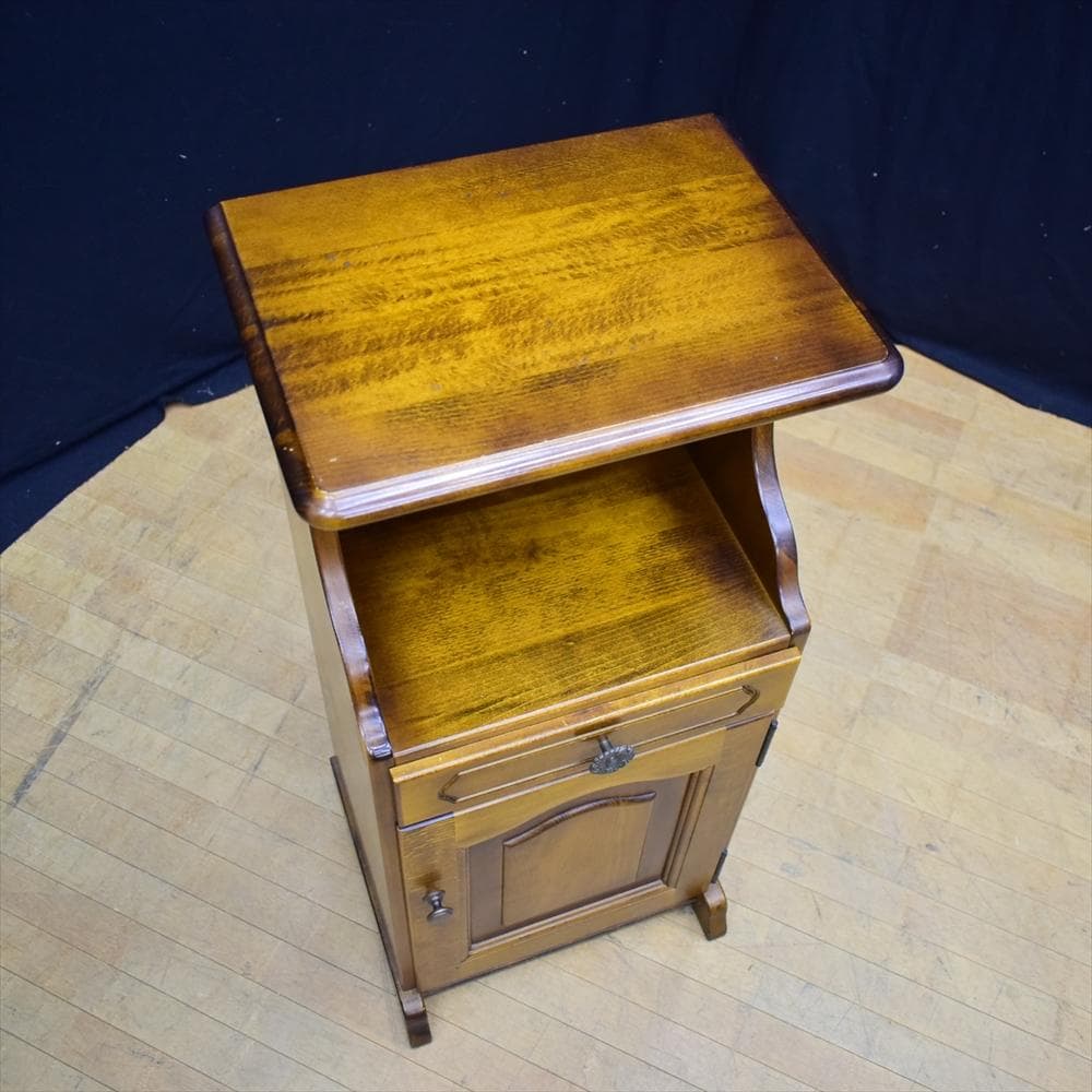 カリモク　コロニアル　電話台　FAX台　飾り棚　花台　棚　ラック　キャビネット