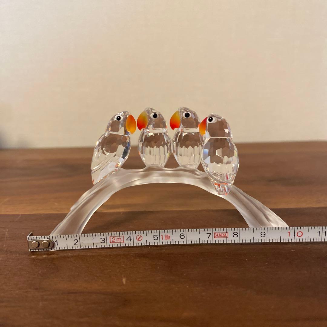 スワロフスキー置物　鳥　インコ