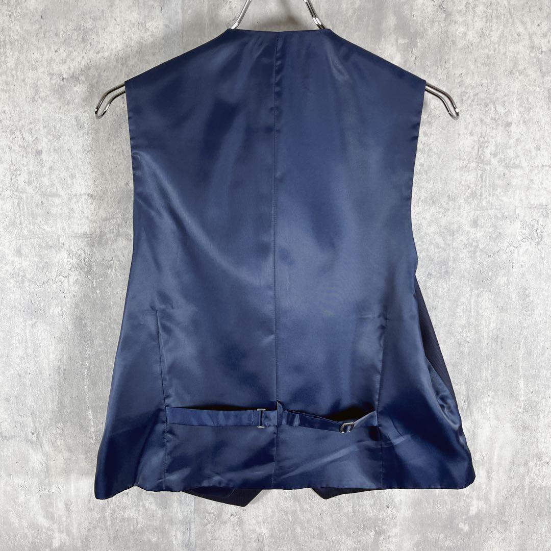 【新品タグ付き】パーソンズフォーメン 3ピース スーツ ネイビーストレッチ