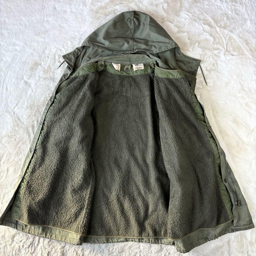 70s フランス軍　実物　XL モッズコート￼ ミリタリージャケット　M64 緑