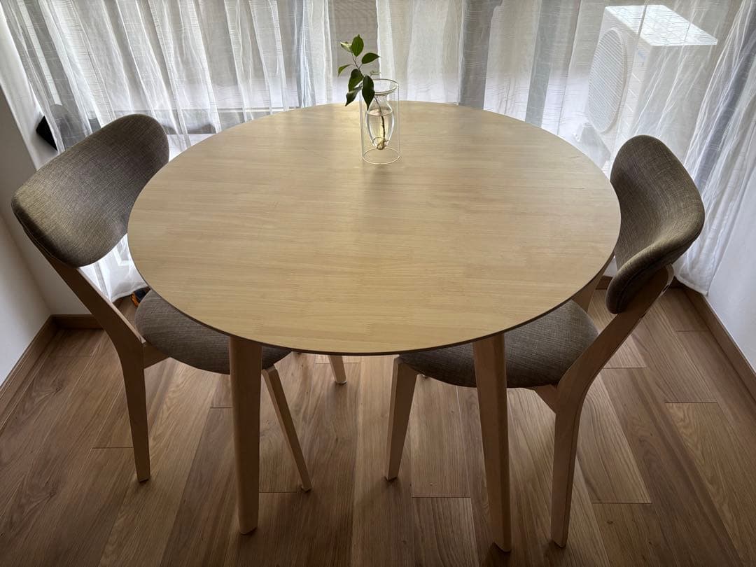 ダイニングテーブル　ラウンド　丸　90 ホワイト