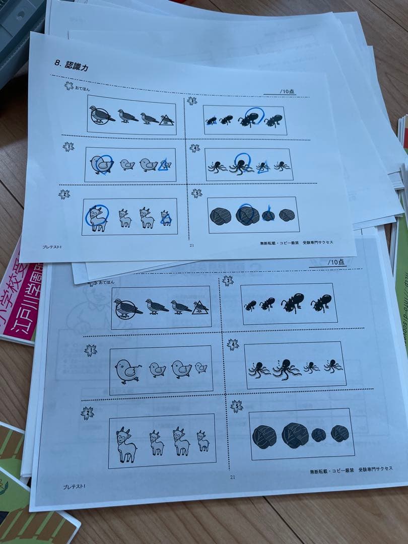 値下げ江戸川学園取手小学校受験対策教材セット