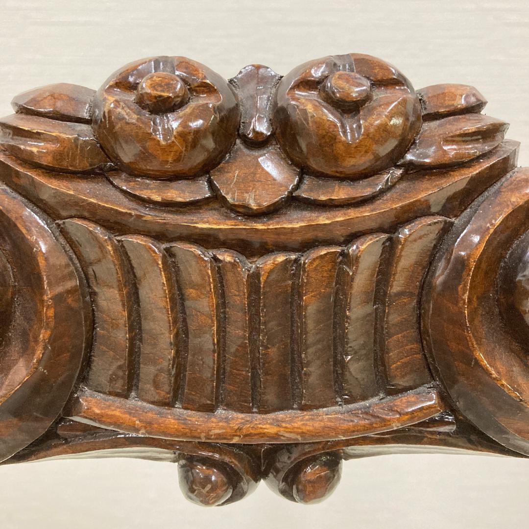 イタリア クラシック レリーフ ダイニングチェア アンティーク調 2脚セット