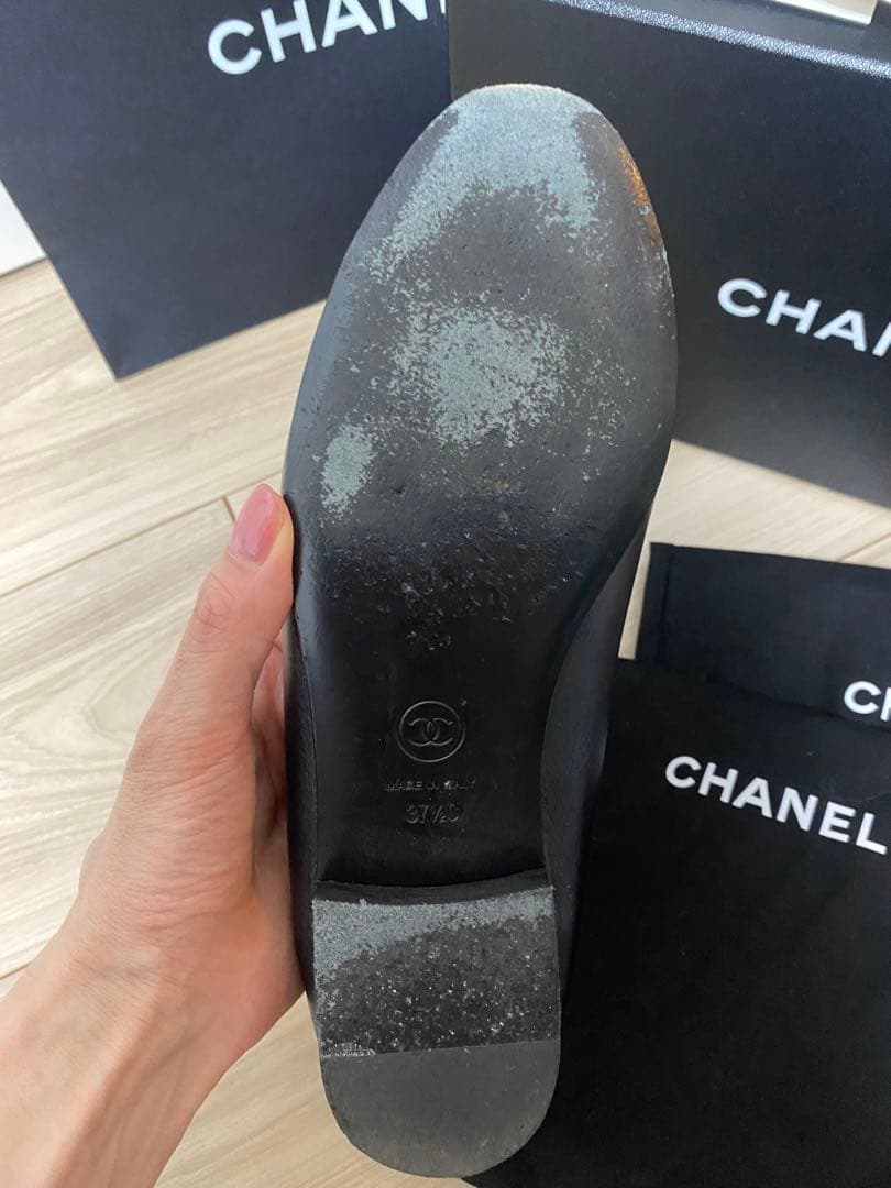 CHANEL バレリーナ　37.5 Black 美品✴︎