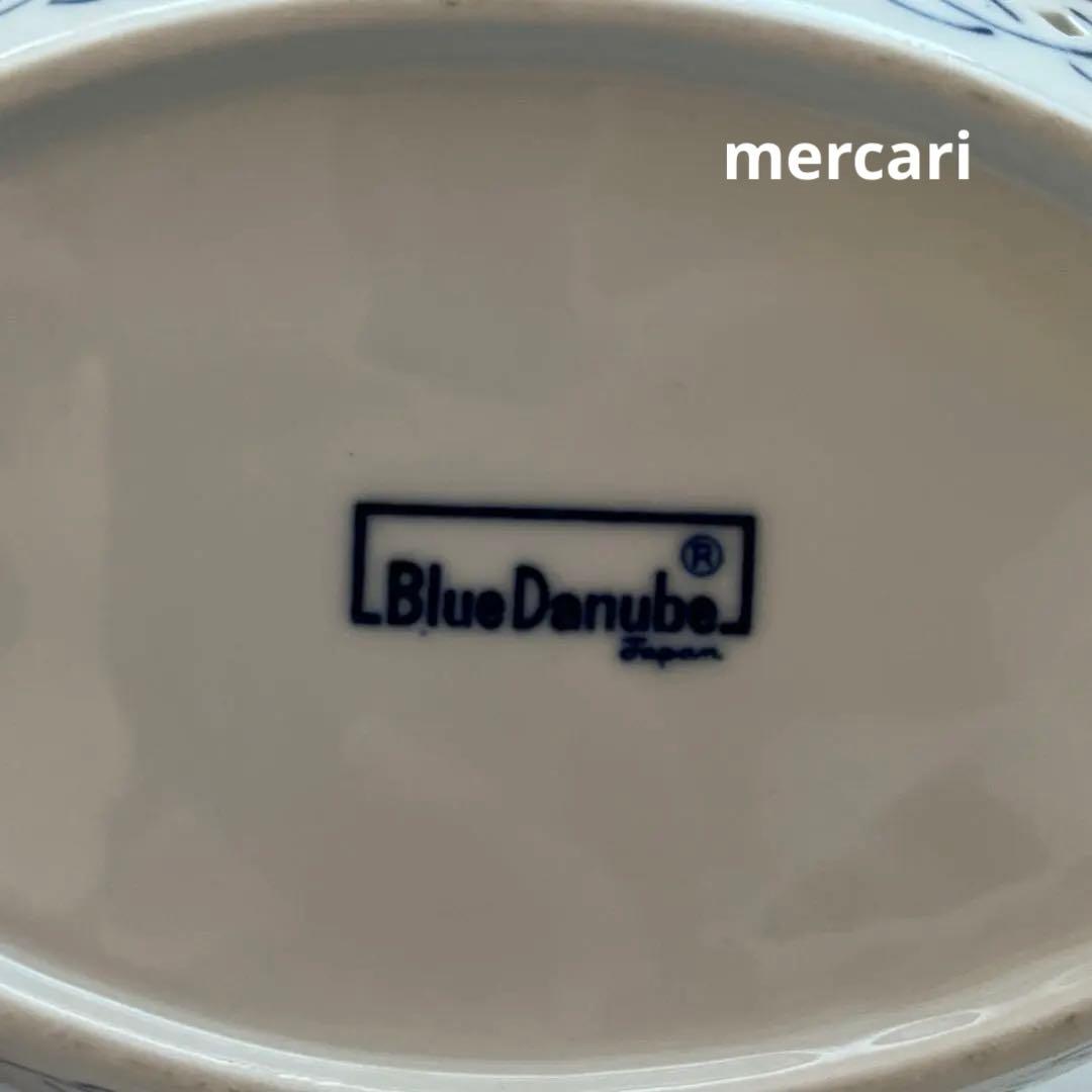 ブルーダニューブ BlueDanube持ち手付透かしレースバスケット皿　5客揃い