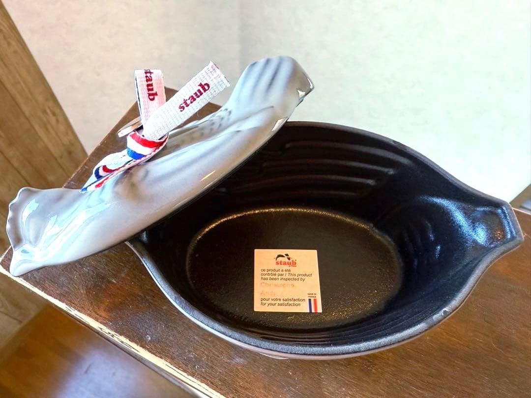 ストウブSTAUB入手不可廃盤色スモールチキンココットグレー新品未使用生涯保証付