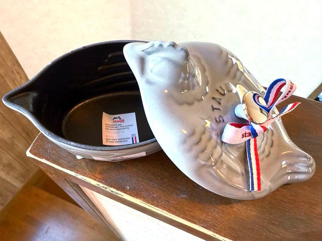 ストウブSTAUB入手不可廃盤色スモールチキンココットグレー新品未使用生涯保証付