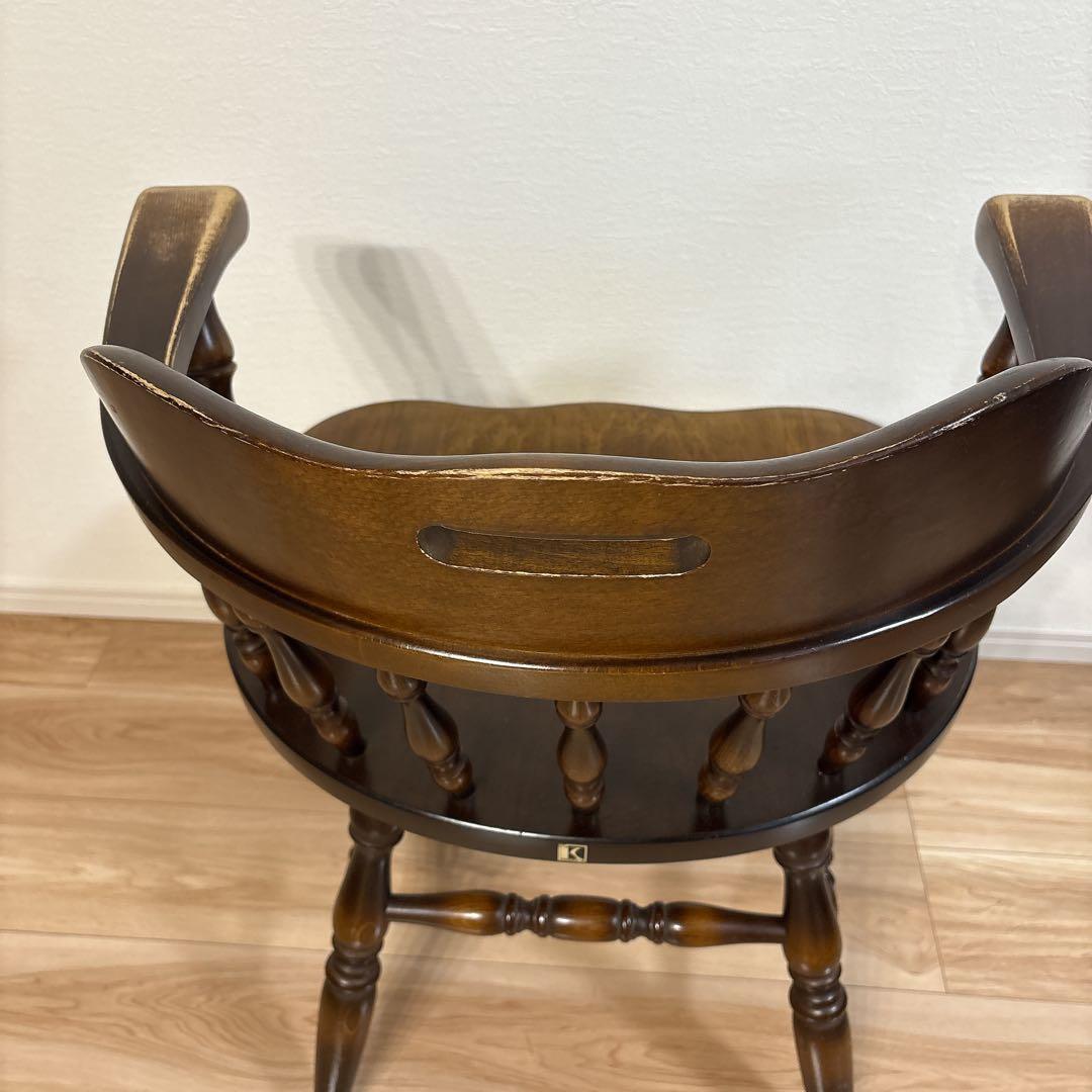 ✨送料無料✨ 飛騨産業 キツツキマーク キャプテンチェア アームチェア 椅子 ②