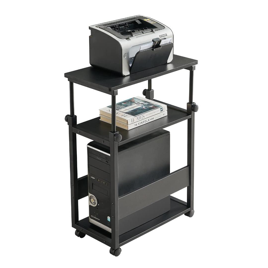 棚板 複合機ラック キャスター付き パソコンワゴン 昇降式