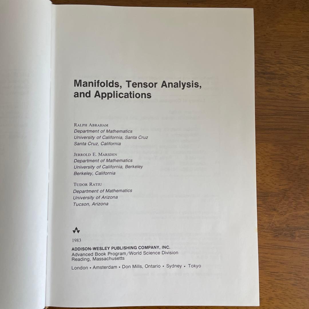 洋書 Manifolds, Tensor Analysis, and Appllica
