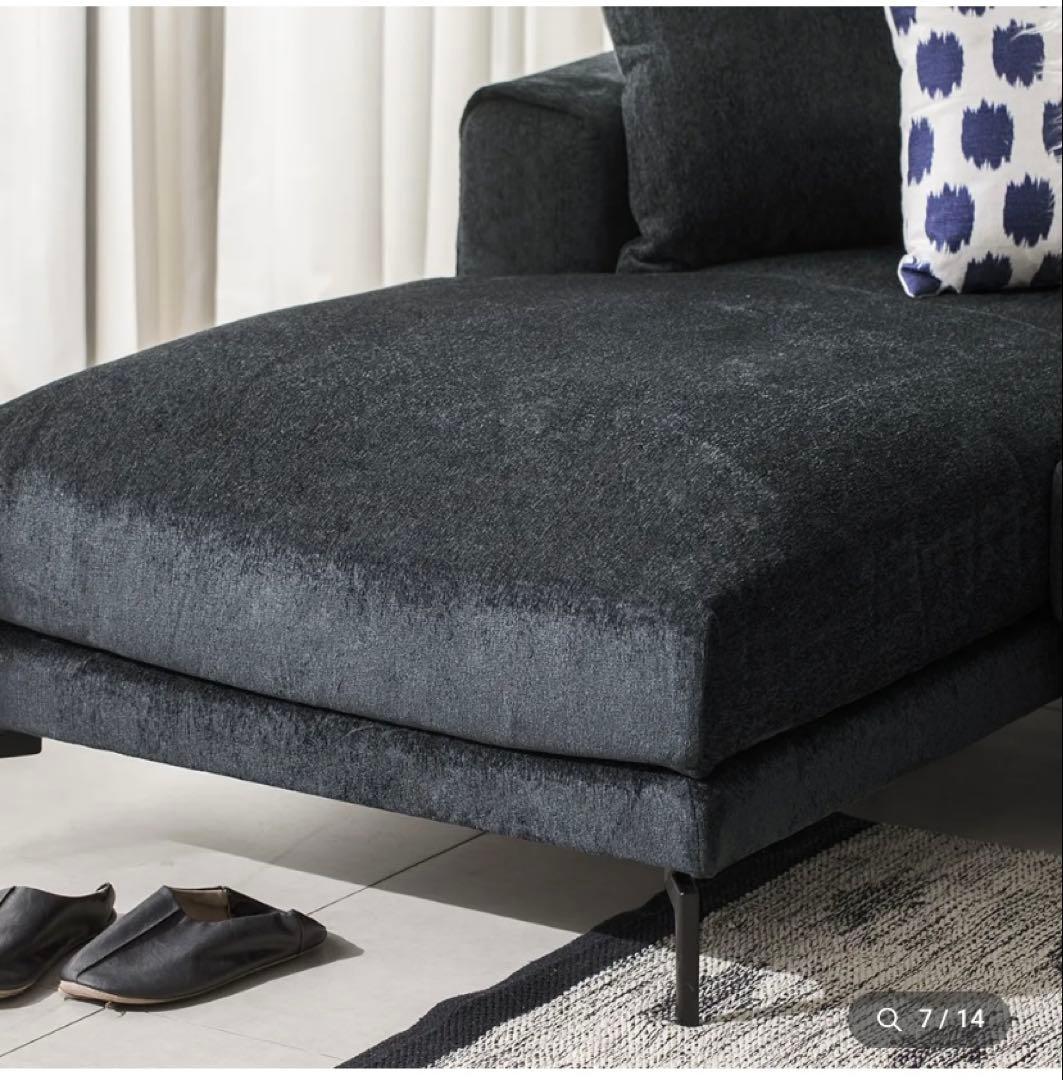 ボンチューアルモニア　カウチソファ　ネイビーブラック