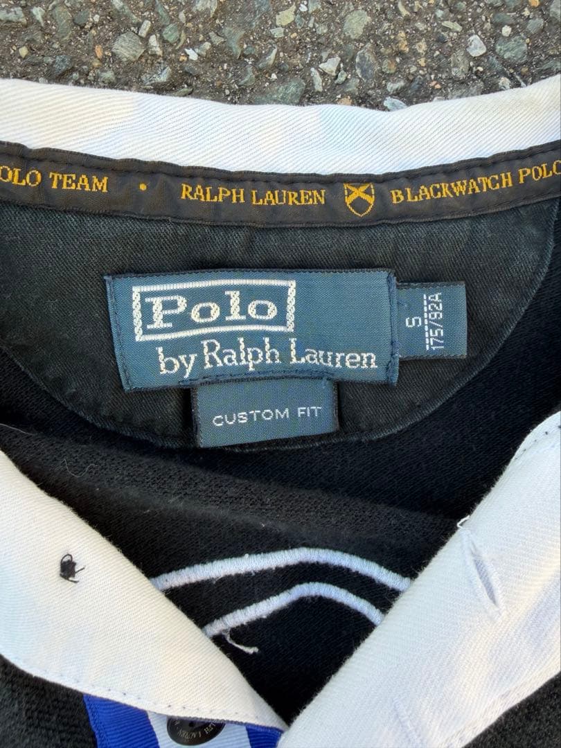 【レア】Polo by Ralph Laurenブラックポロシャツ ビックポニー
