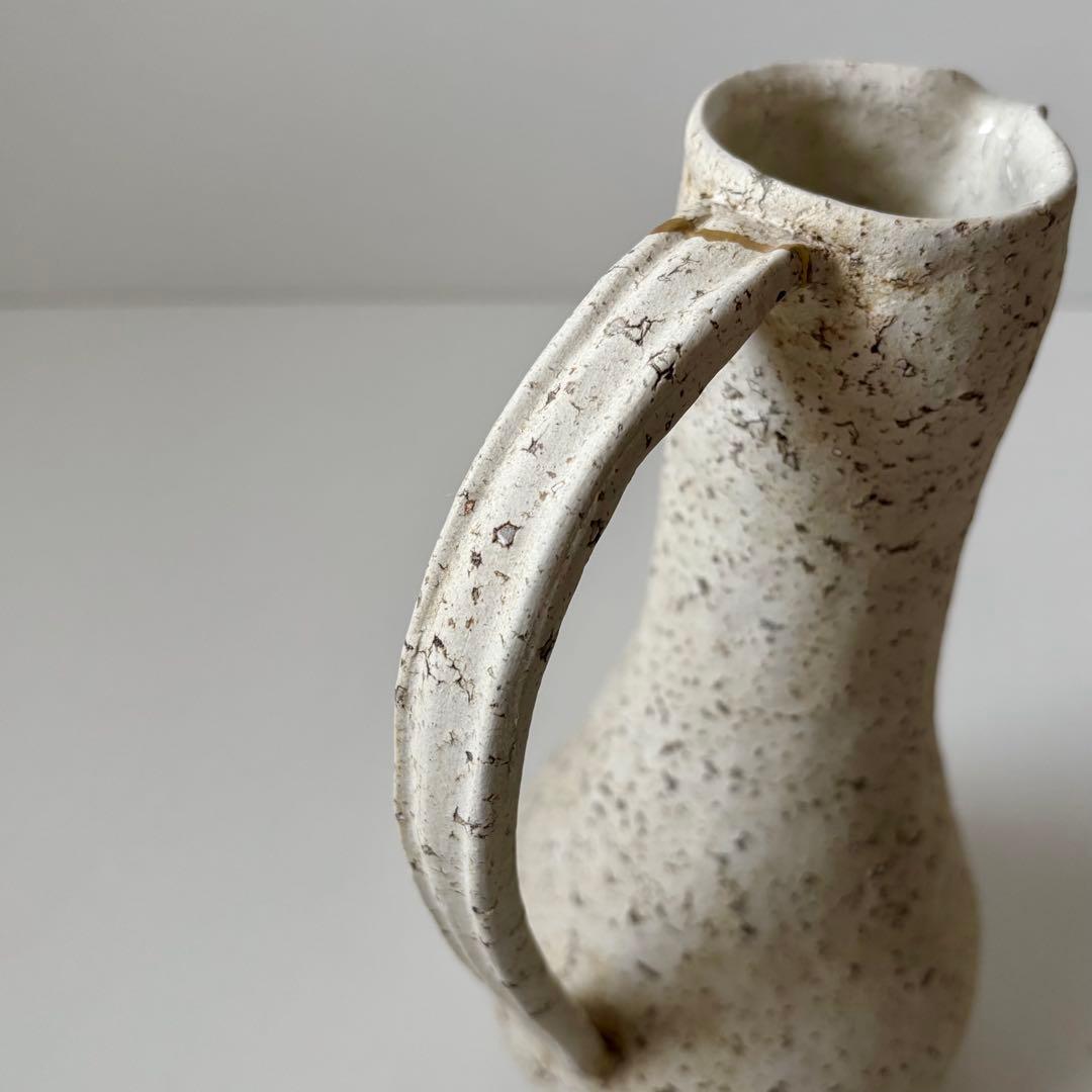 未使用品 内田京子 加彩 ピッチャー 花器 花瓶 フラワーベース 内田鋼一