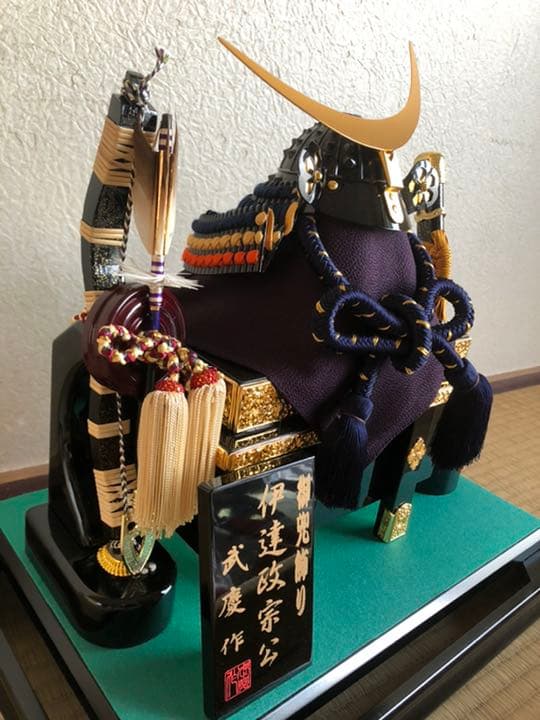 ■節句■兜飾り■伊達政宗■五月人形■ガラスケース付■