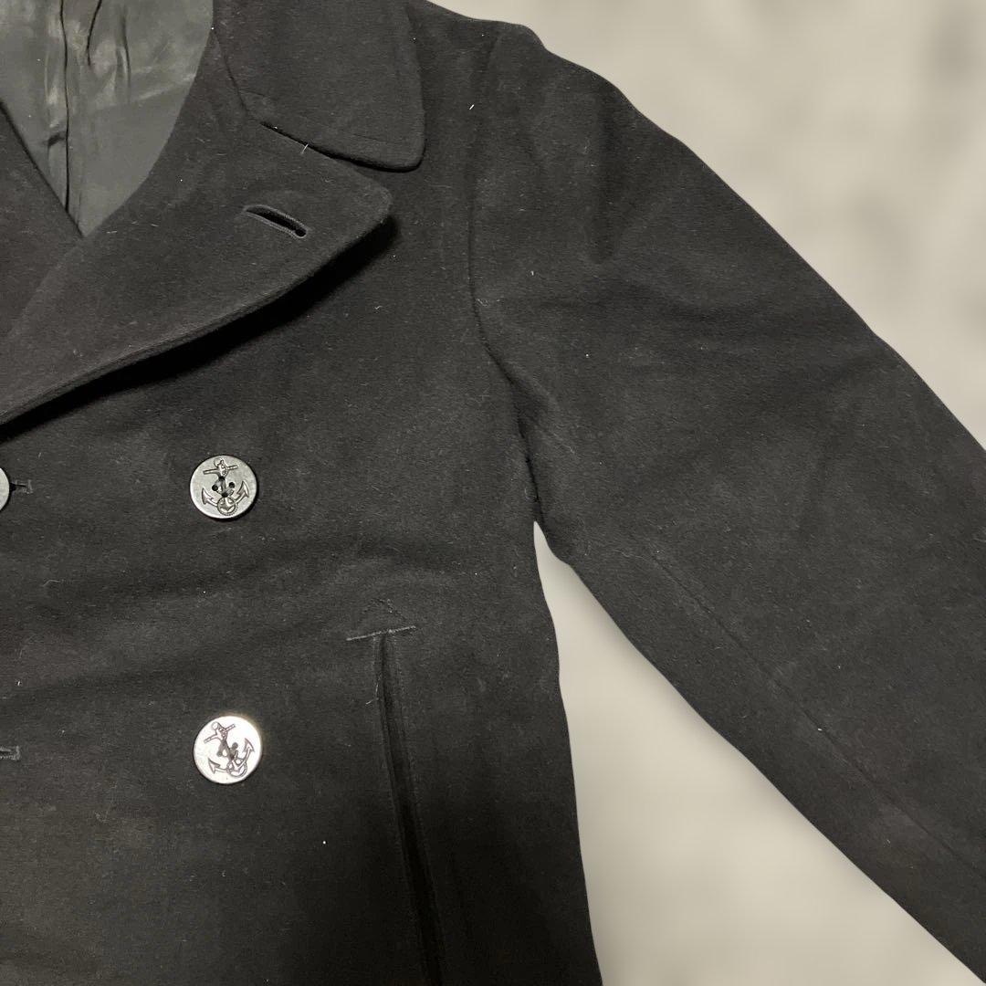 70年代 ウールピーコート USネイビー 米海軍 メンズS