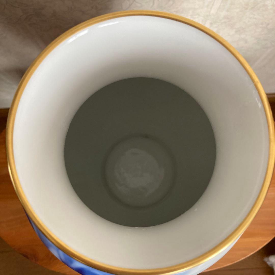 大倉陶園　ブルーローズ　花瓶　特大サイズ