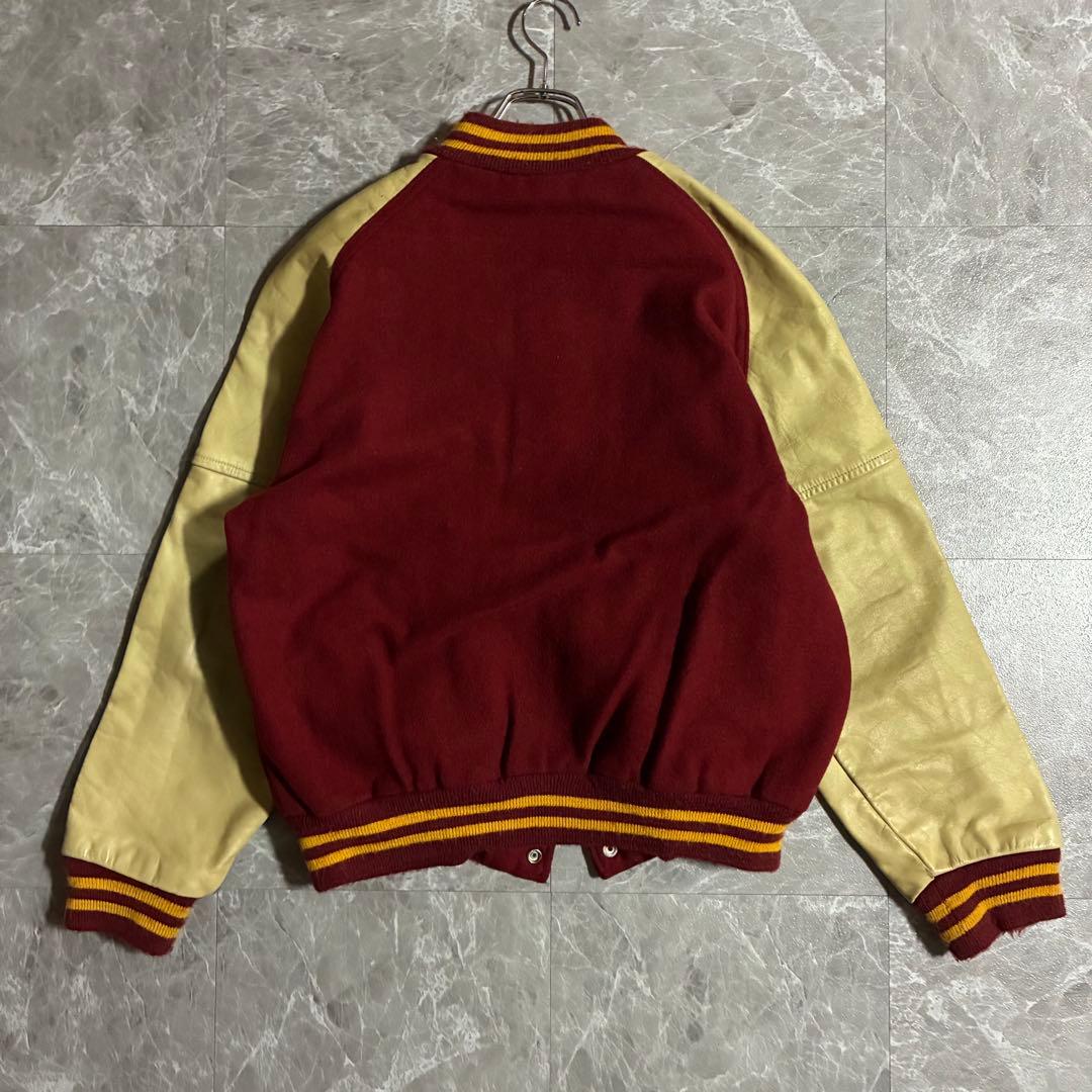 80s Matt's Jackets FSU カレッジ刺繍 スタジャン レザー袖