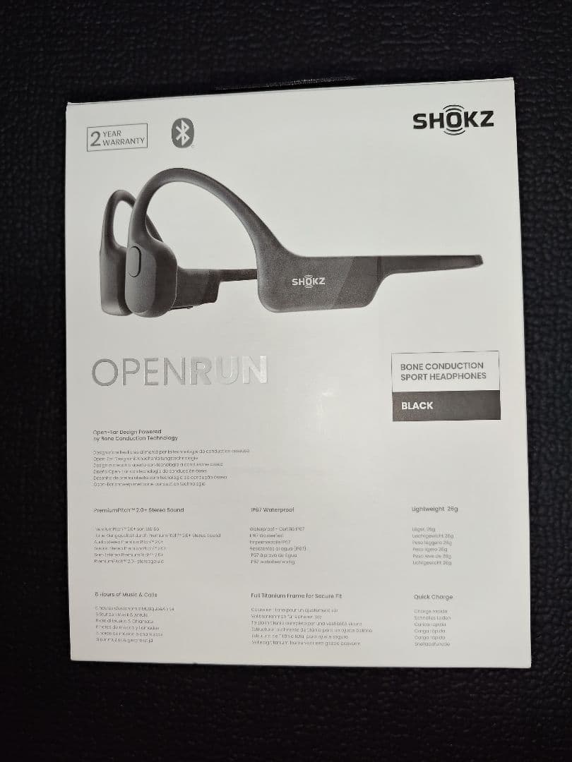 骨伝導イヤホン（SHOKZ、OPEN RUN）