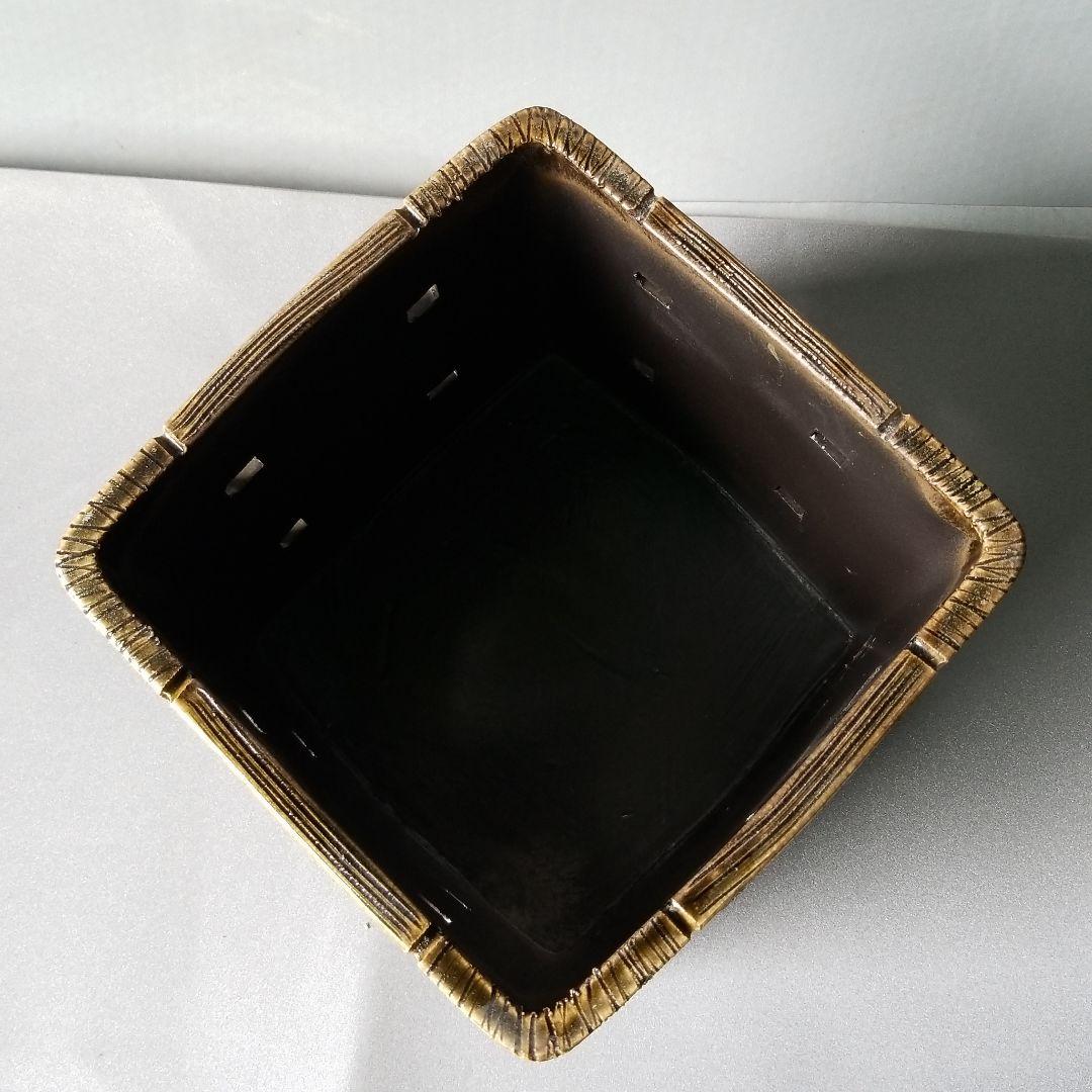 値下げしました⤵信楽焼 マガジンラック 茶 高さ３０cm