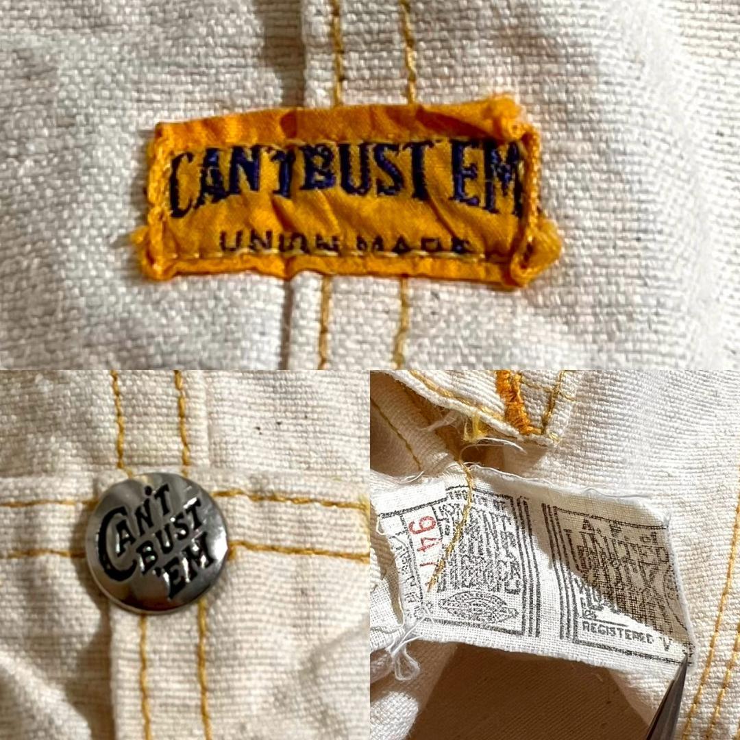 50s CAN'T BUST'EM GOLD LABEL　生成り　オーバーオール