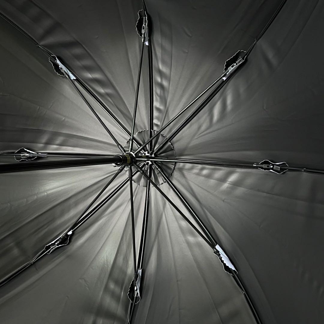 美品芦屋ロサブランRose Blanc日傘遮光率100%フリルバンブー持ち手