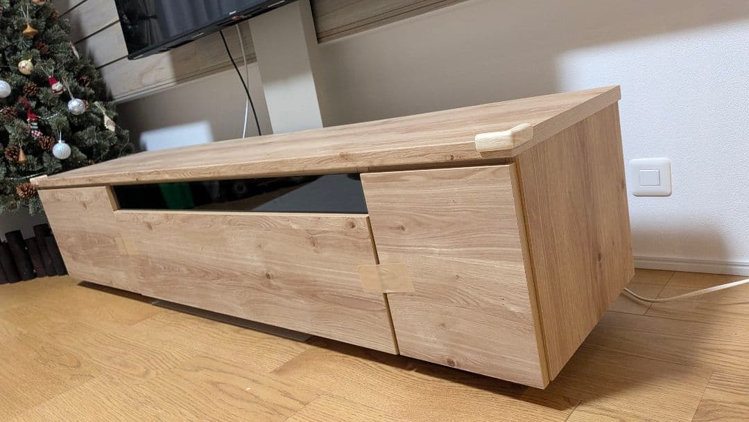 ナチュラルウッド テレビ台 引き出し付き