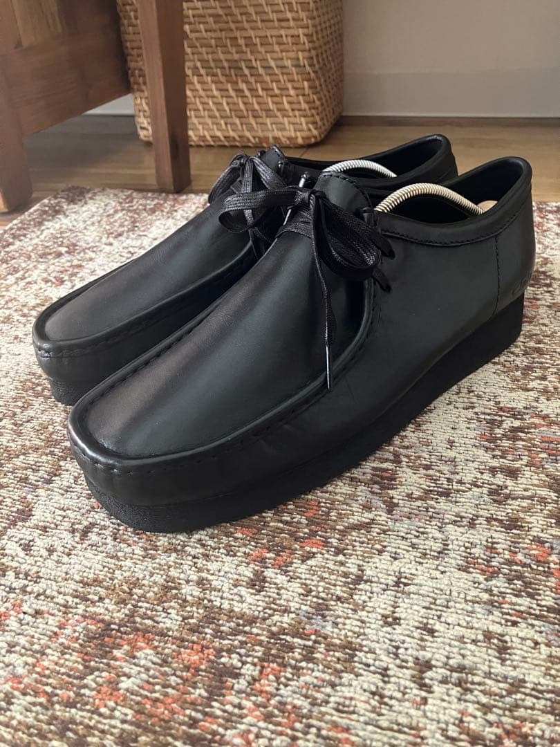 Clarks Wallabee クラークス ワラビー レザー　黒　UK81/2