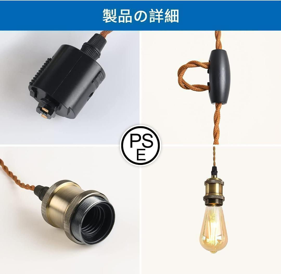 【M2086-69-45】ペンダントライト E26口金 LED電球付き エジソン