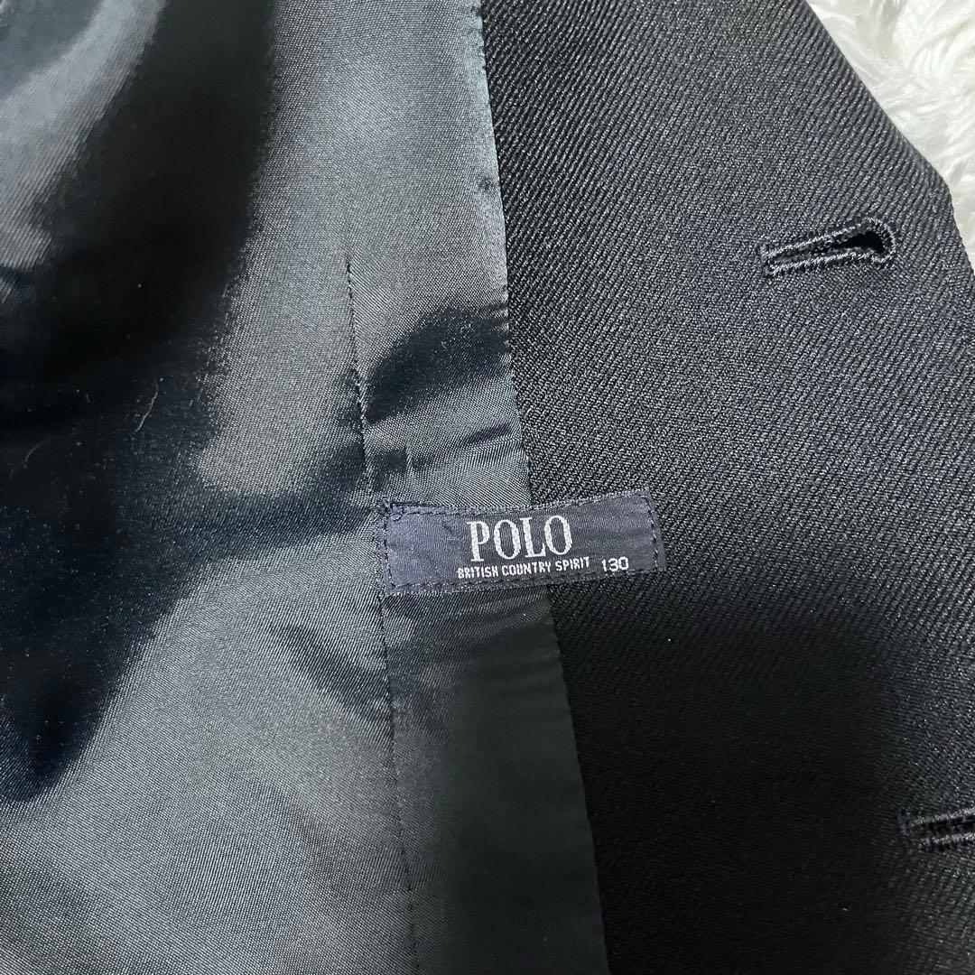 美品　POLO フォーマル　スーツ　キッズ　130 卒服　ブラック