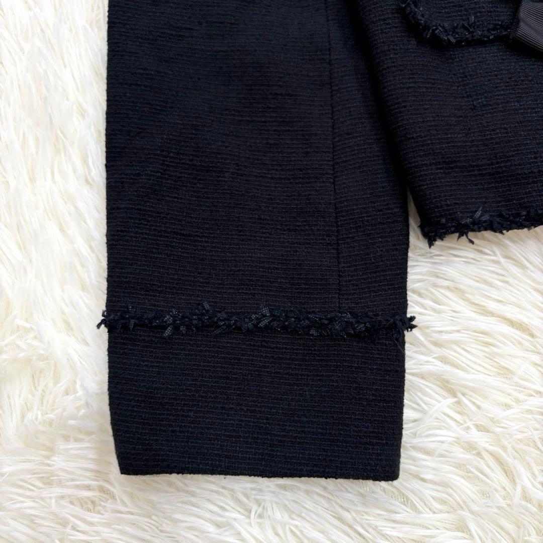 美品　トゥービーシック ツイード調　ノーカラージャケット　大きいサイズ