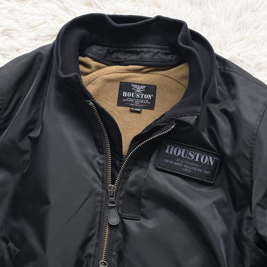 美品 XLサイズ HOUSTON MA-1 ライディングJAC プロテクター装着