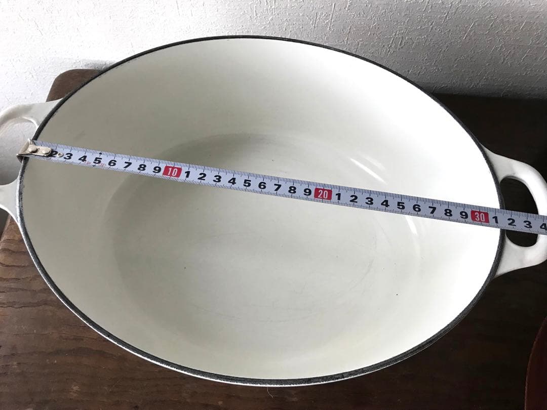 希少☆LE CREUSET ル・クルーゼ両手鍋 ホワイト31cm