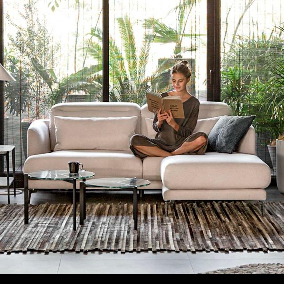 完売品アルモニア リクライニング3人掛ソファLarioホワイト 1月限定値下げ