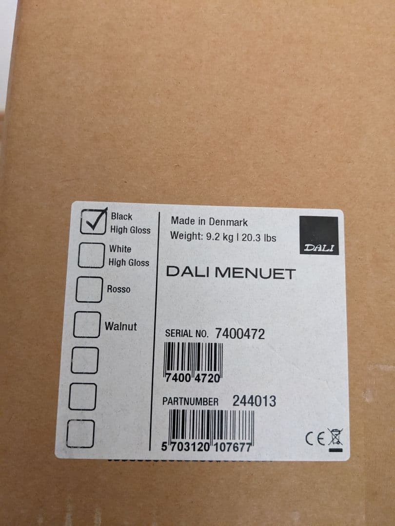 スピーカー・ウーファー DALI MENUET BLACK Made in Denmark