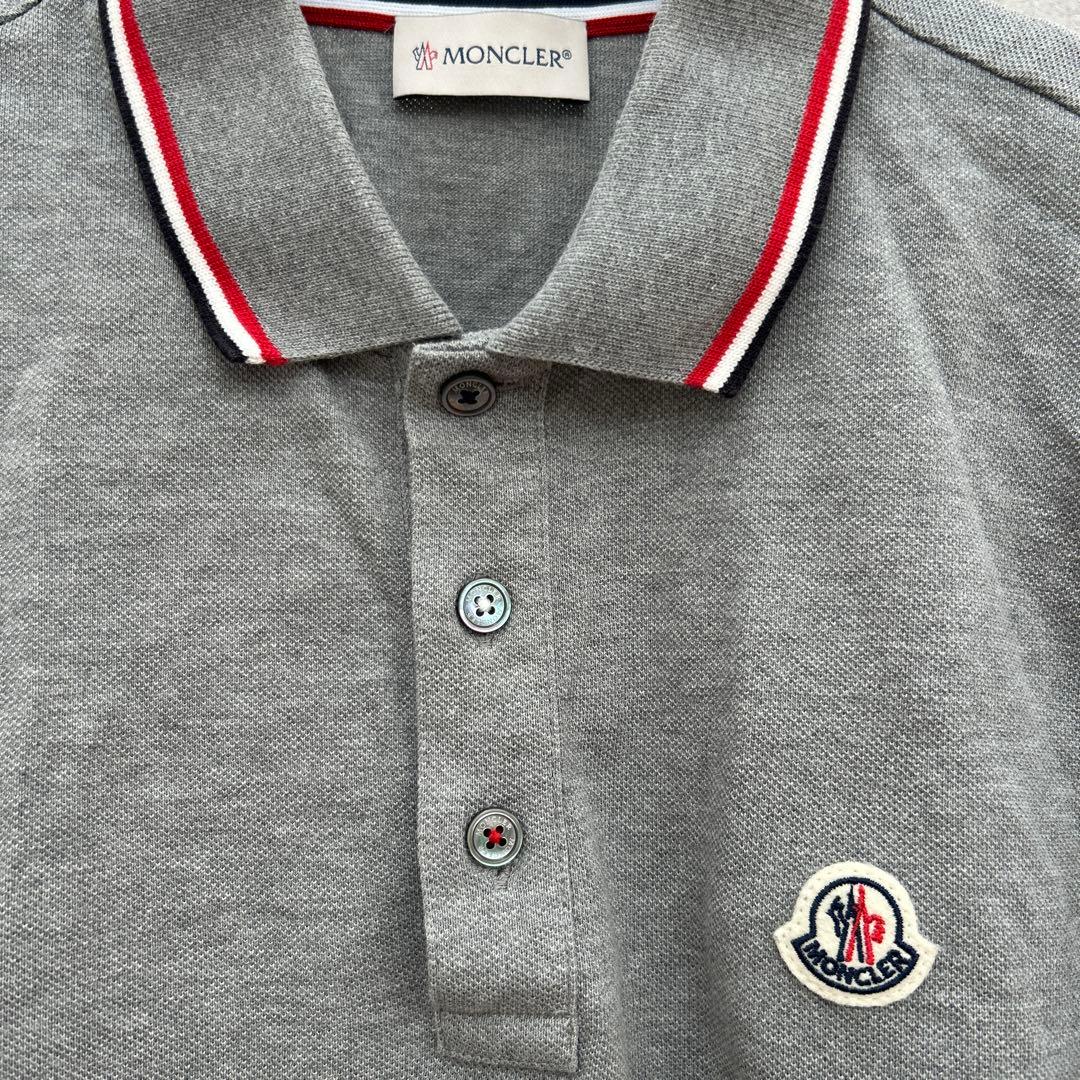 モンクレール ワンポイント ワッペン刺繍ロゴ ポロシャツ XS