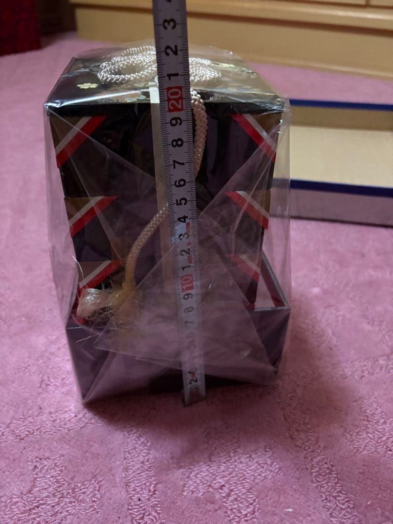 ひな祭り飾りセット 黒地 花模様　勢玉　3段飾り雛道具　おひな様付属品