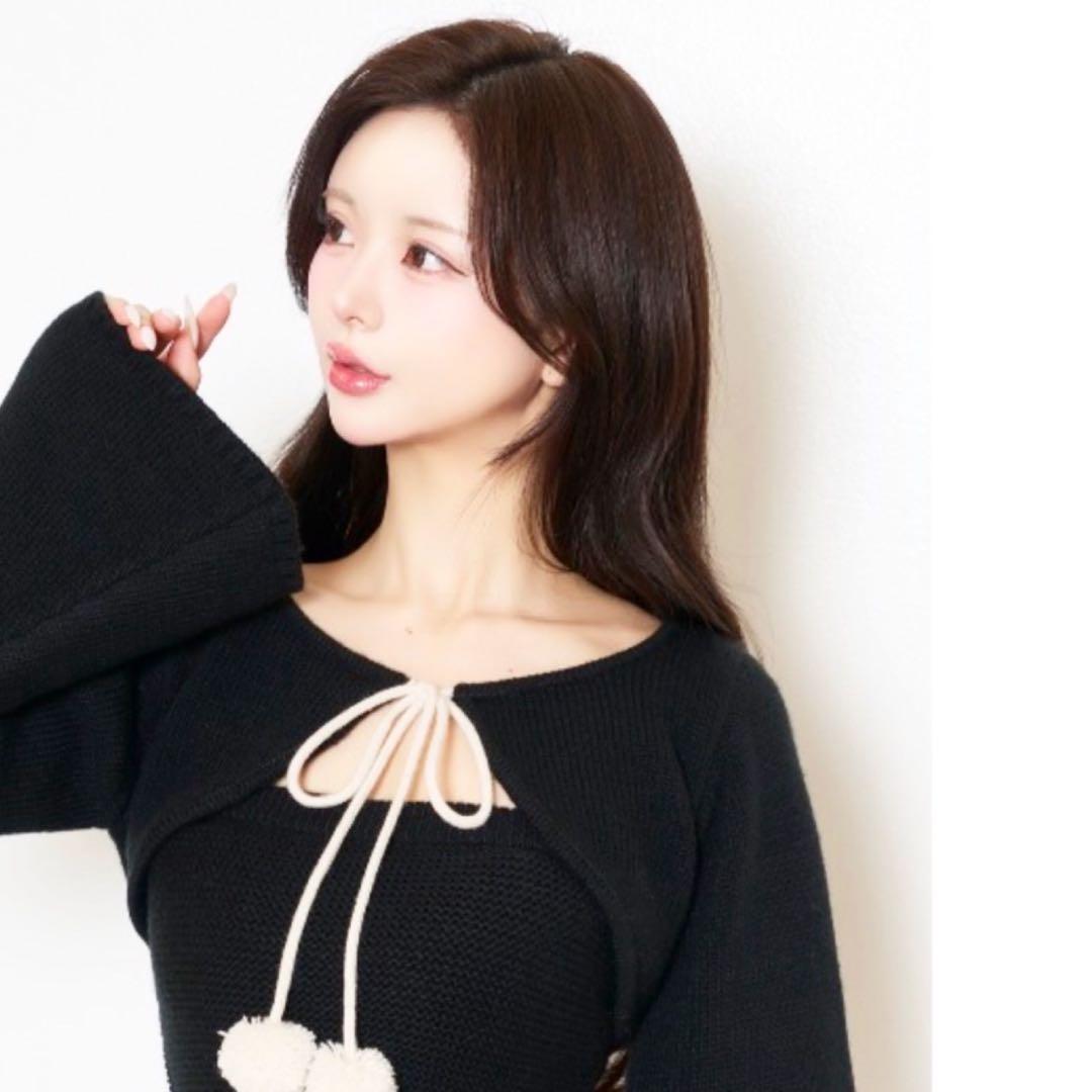 新品未開封　ダーリッチ　ノルディックパネルニットミニワンピース　FREE