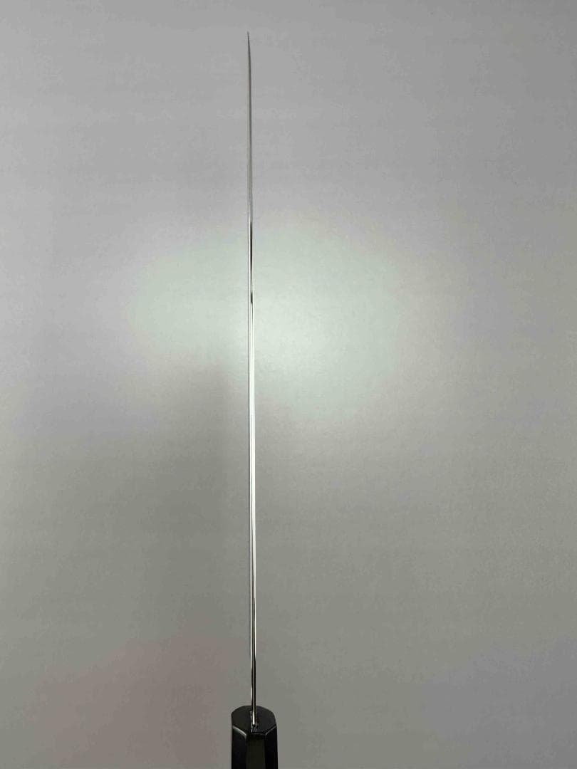 5620 極薄柳刃包丁 尺 世界一薄い ウルトラ鏡面仕上げ 黄檀上下黒水牛八角柄